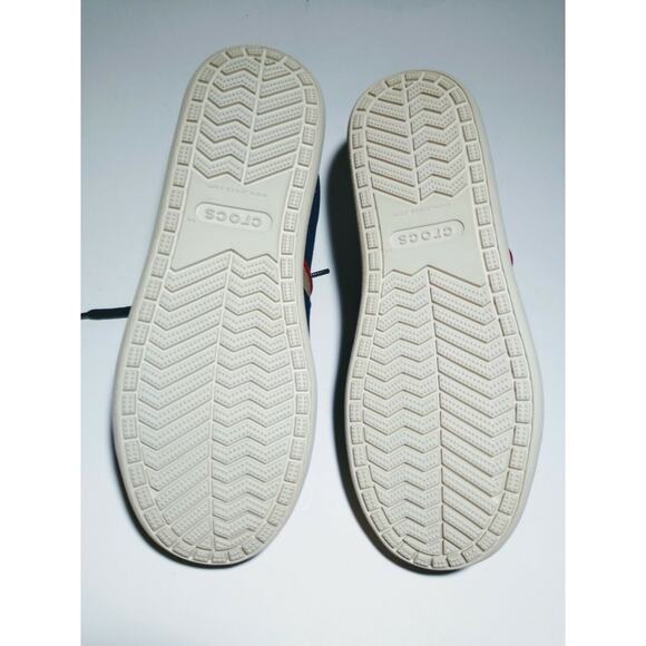 Crocs Mens Size 7 Torino Lace Up Tennis Shoe Sneaker Blue Khaki New - Picture 6 of 6